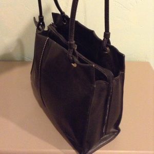 Basic black tote bag